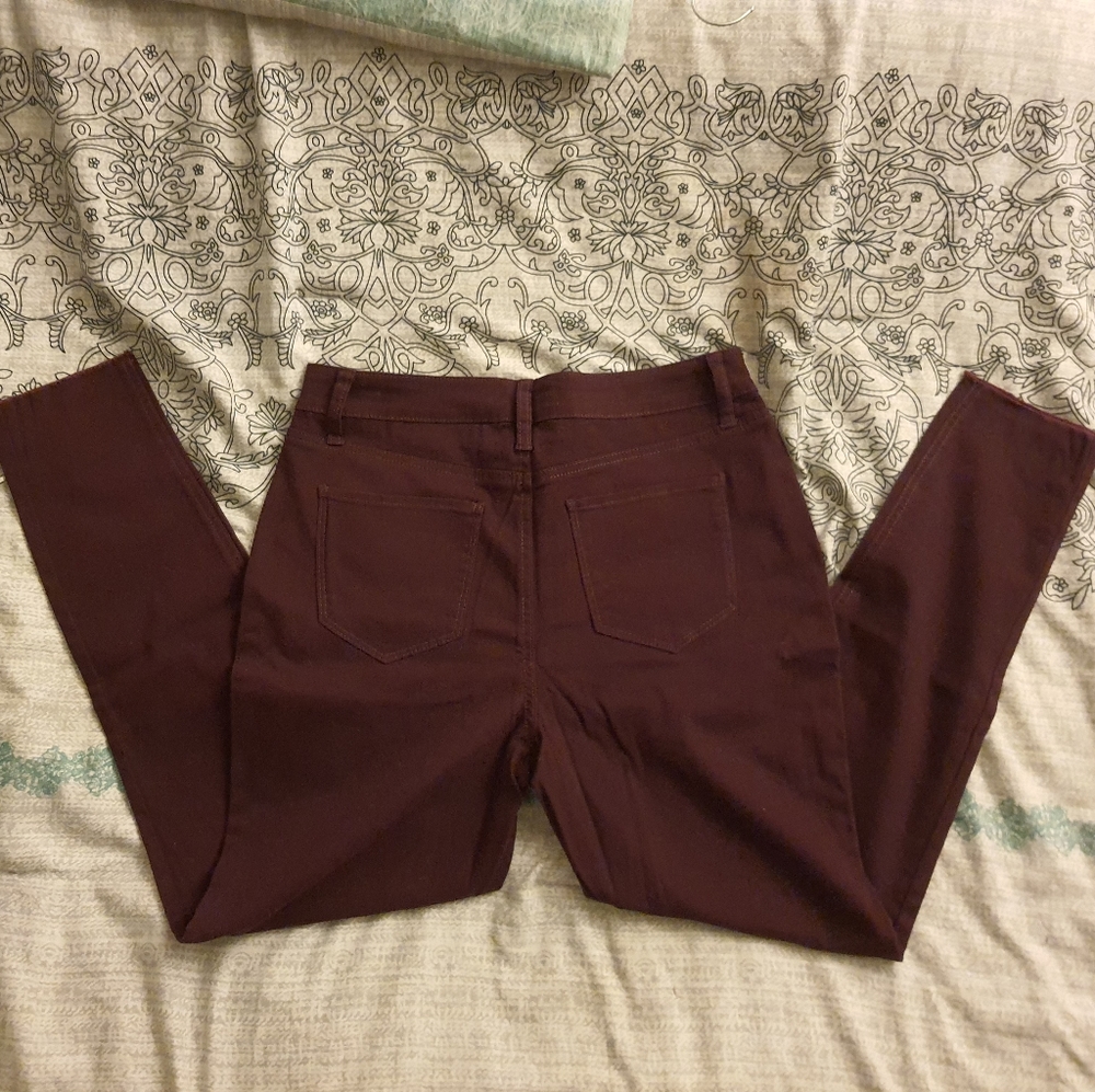 Maroon Skinny Jeans NWOT